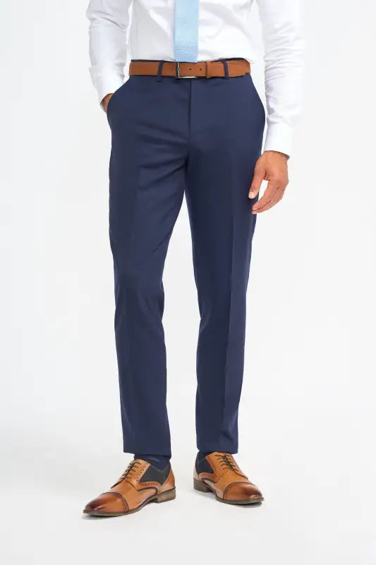 Cavani James – Bukser Navy i Super 130’s Uld