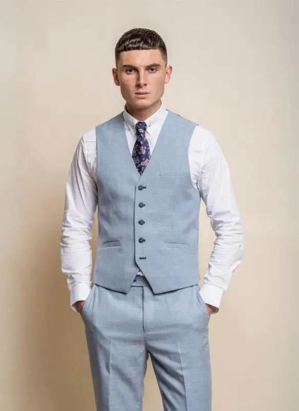 Cavani – Vest Miami Lyseblå Slim Fit