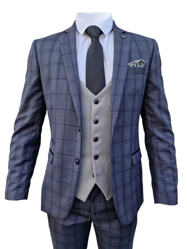 Jakkesæt Med Vest Jose Grey - Mix and Match