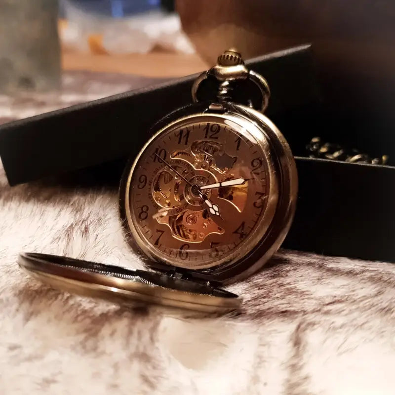 Vintage Bronze Selvvindende Lommeur