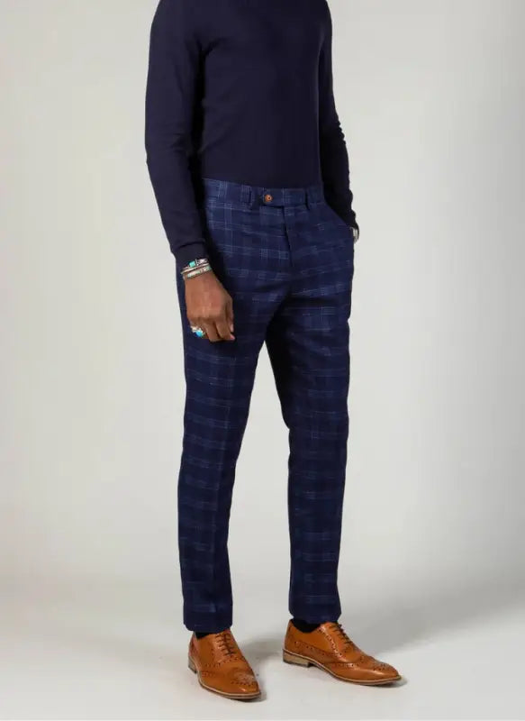 Marc Darcy - Bukser Chigwell Blå Tweed