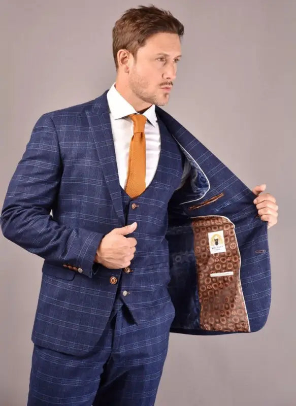 Marc Darcy – Jakke Chigwell Tweed Blå