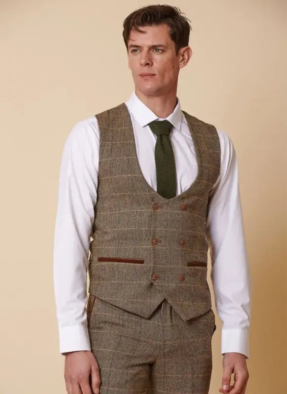 Marc Darcy – Vest Ted Lysebrun Dobbeltbrystet
