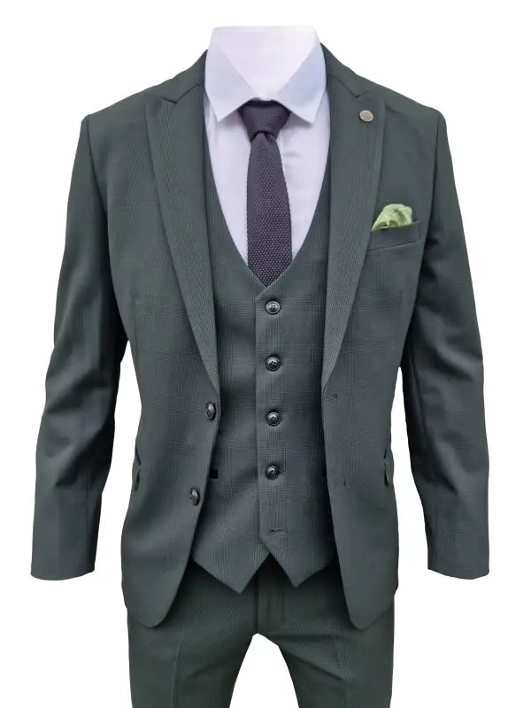 Jakkesæt Med Vest - Bromley Olive Green