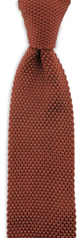 Slips Sir Redman Rust Brown Knitted Tie