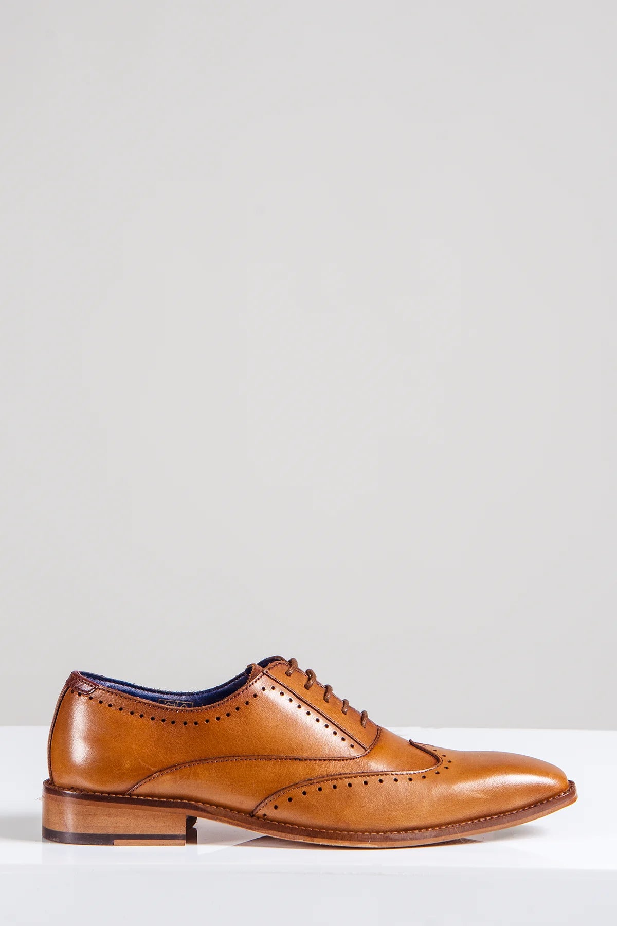 Brune lædersko Marc Darcy Carson Wingtip Brogue - schoenen