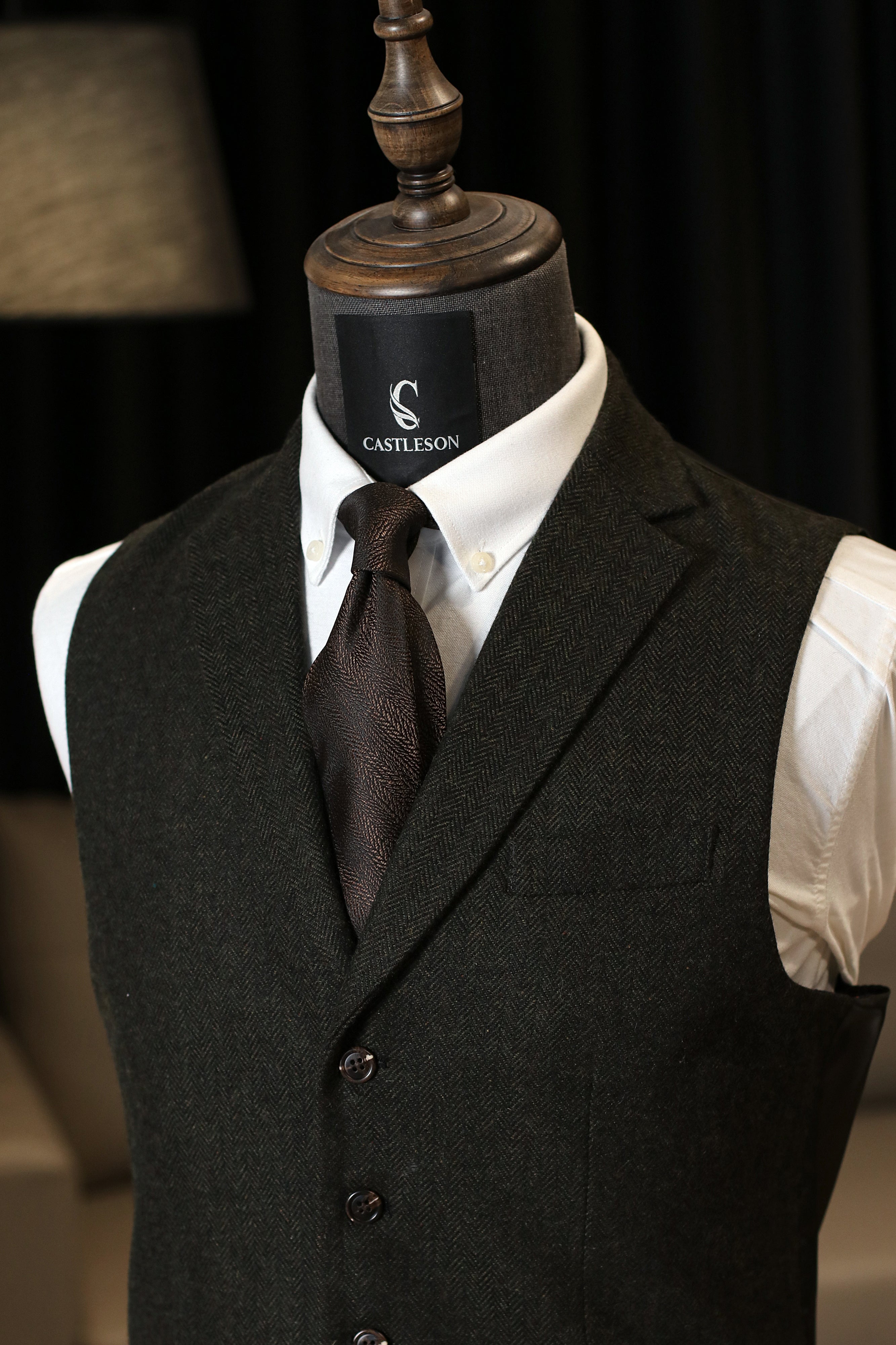 CASTLESON Chief – Vest Olive Tweed