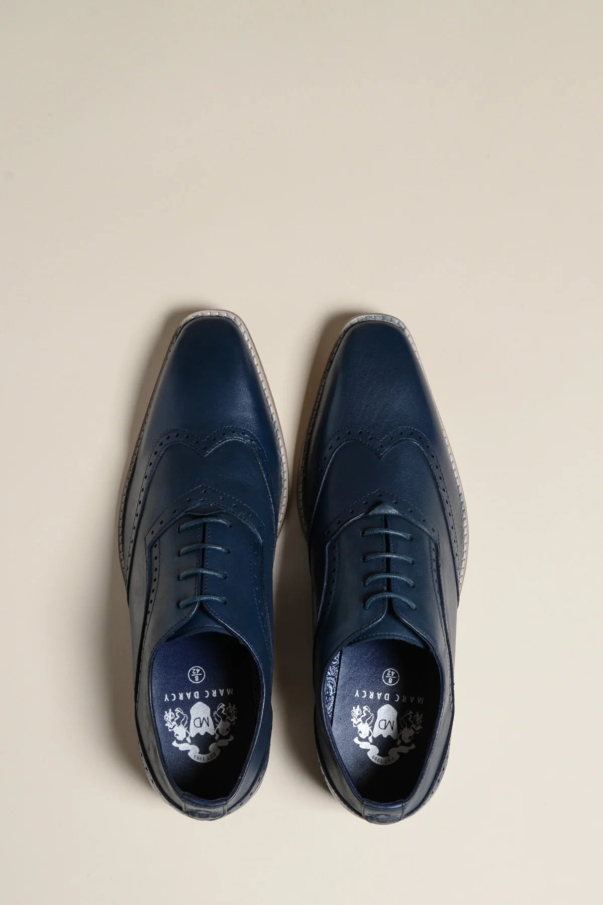 Navy lædersko Marc Darcy Dawson - Wingtip brogue - schoenen