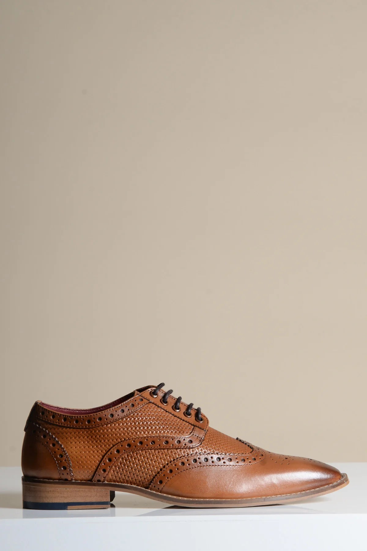 Brune lædersko Marc Darcy Brandon Wingtip Brogue - schoenen