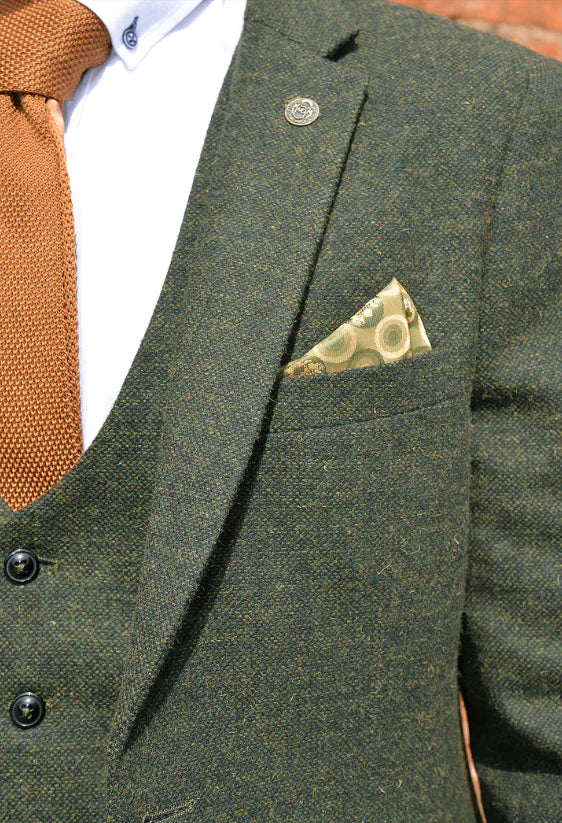 3 - delt herrekostume Tweed Marlow Olive - Marc Darcy