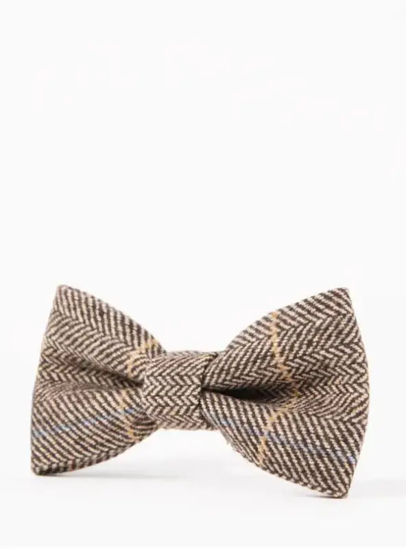 Bow tie ted tan tweed - vlinderdas