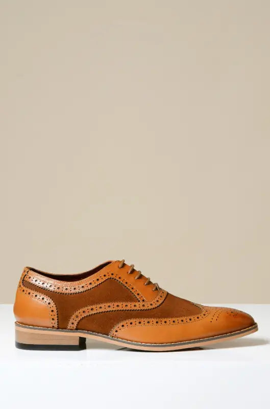 Brune lædersko Marc Darcy Bradley - Wingtip brogue