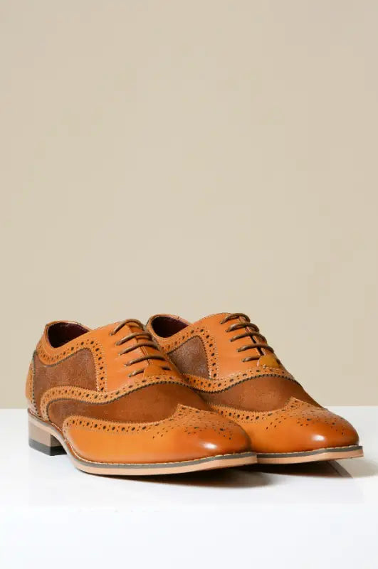 Brune lædersko Marc Darcy Bradley - Wingtip brogue