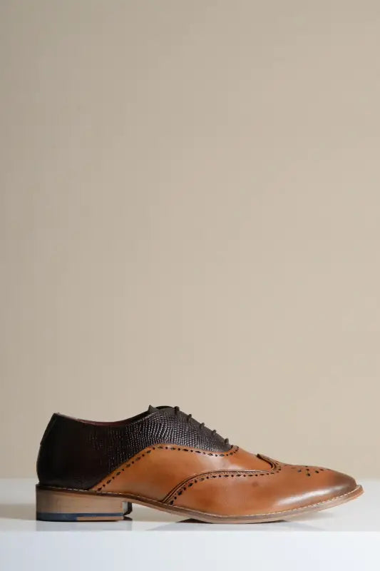 Brune lædersko Marc Darcy Ryan Wingtip Brogue - schoenen