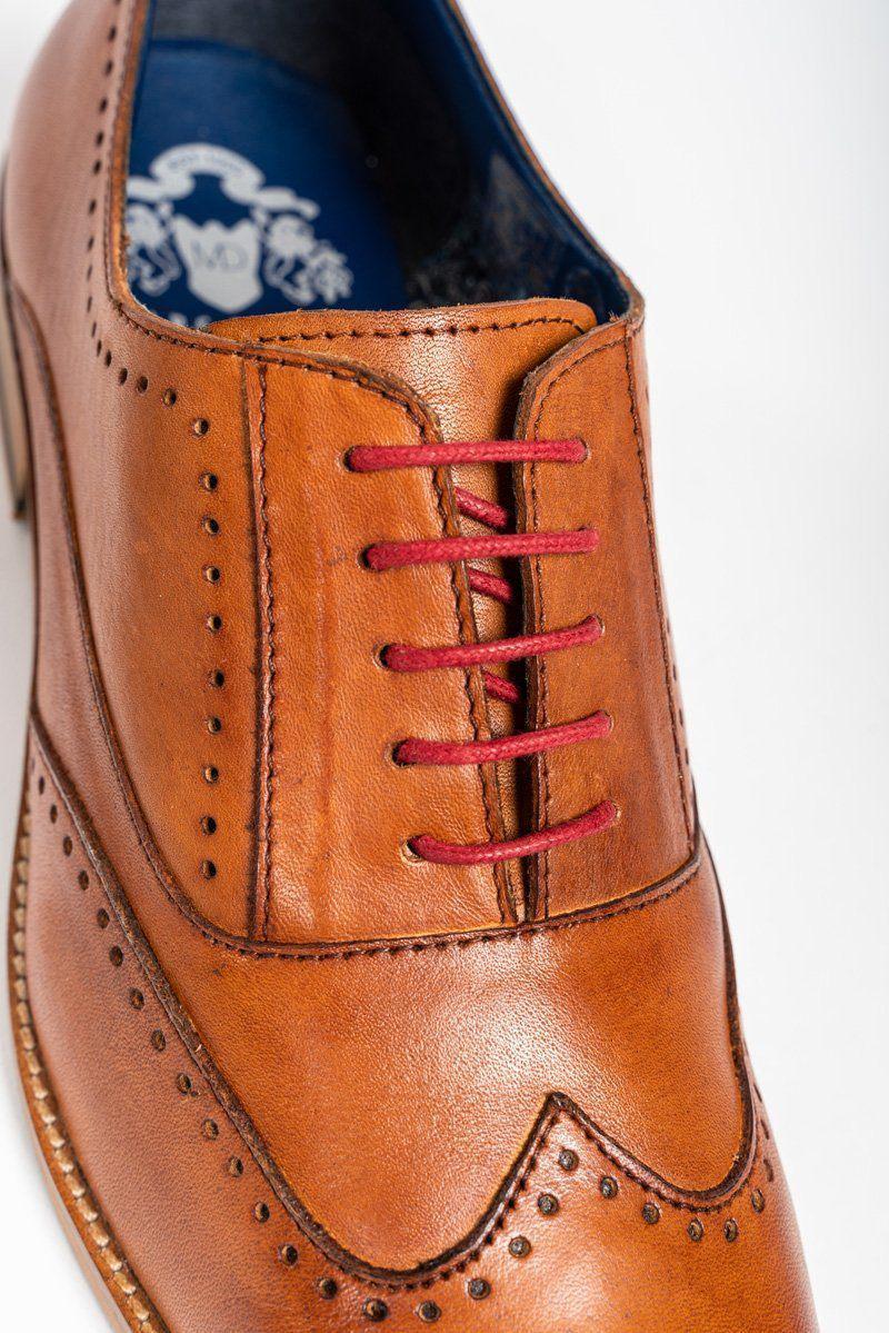 Brune lædersko Marc Darcy Carson Wingtip Brogue - schoenen