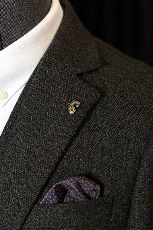 CASTLESON Chief – Herresæt I Olivengrøn Tweed Mix & Match
