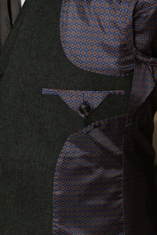 CASTLESON Chief – Herresæt I Olivengrøn Tweed Mix & Match