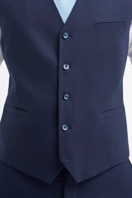 Cavani James – Vest Navy i Super 130’s Uld - Vest