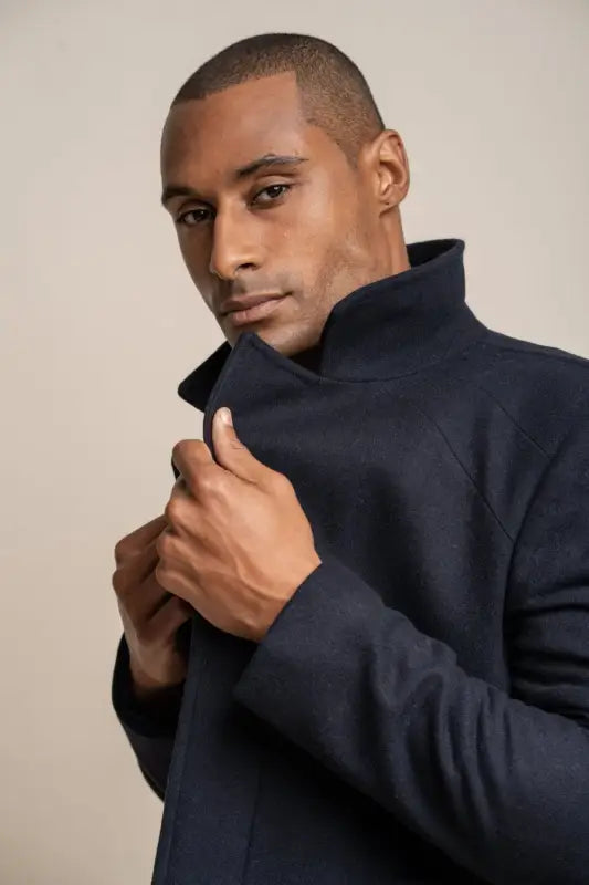 Cavani Nelson coat - Navy - mantel