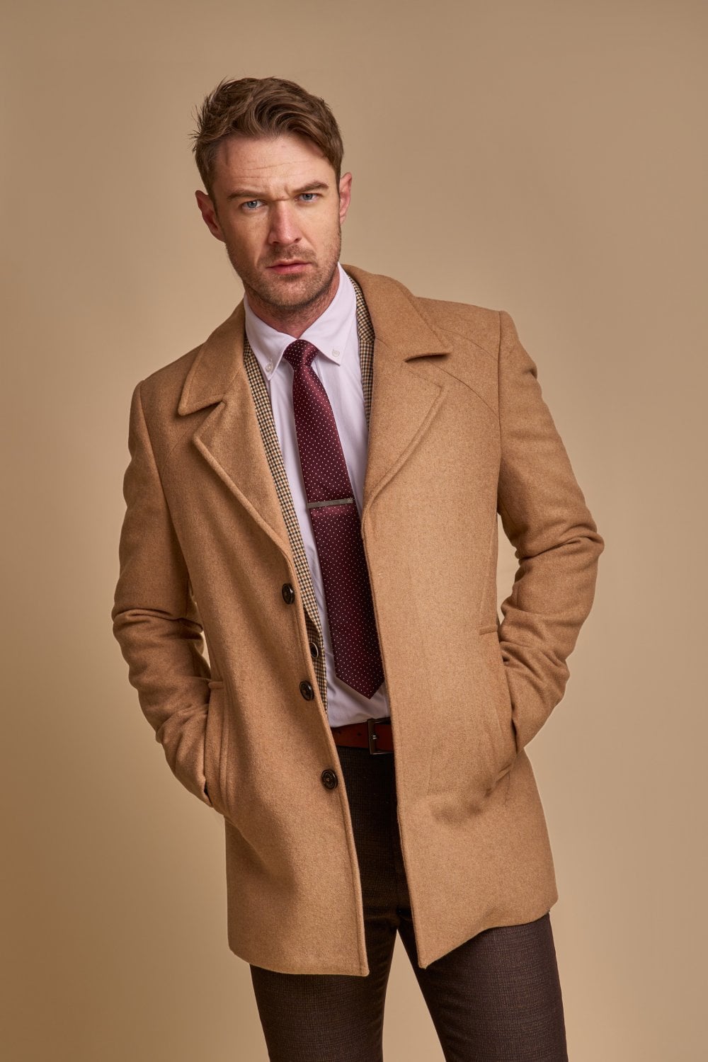 Cavani Marcus coat - Camel - mantel