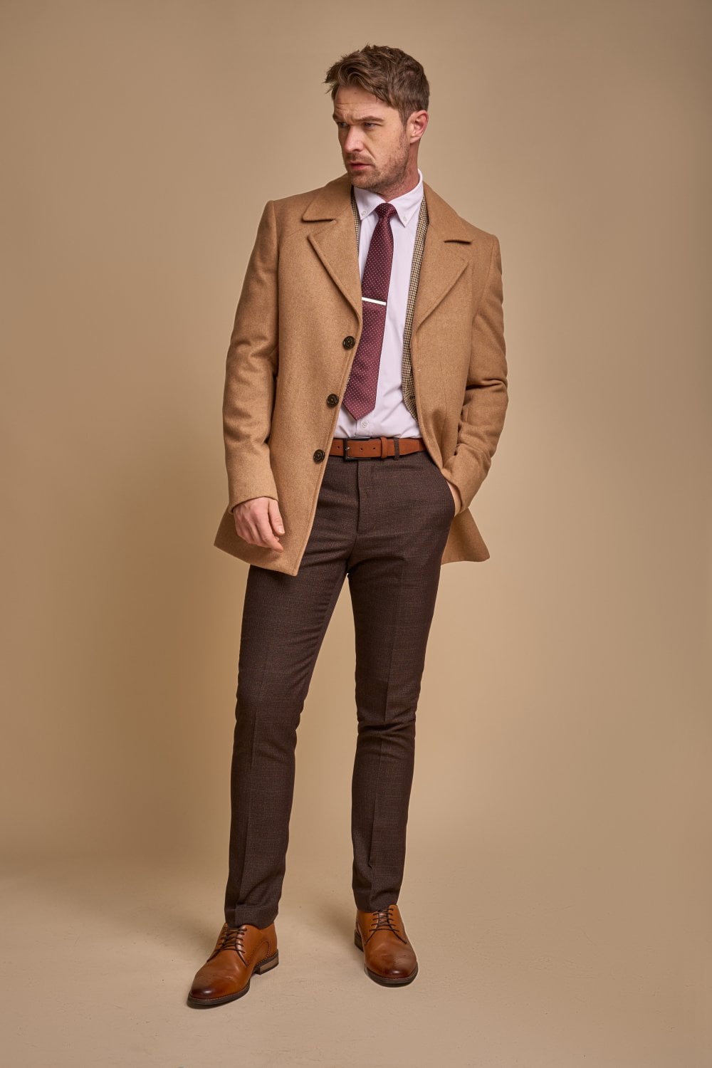 Cavani Marcus coat - Camel - mantel