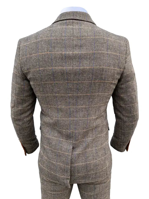 Tredelt herrekostume Marc Darcy Herringbone brown - Mix and