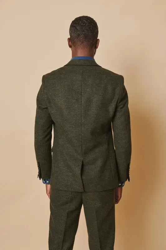 3 - delt herrekostume Tweed Marlow Olive - Marc Darcy