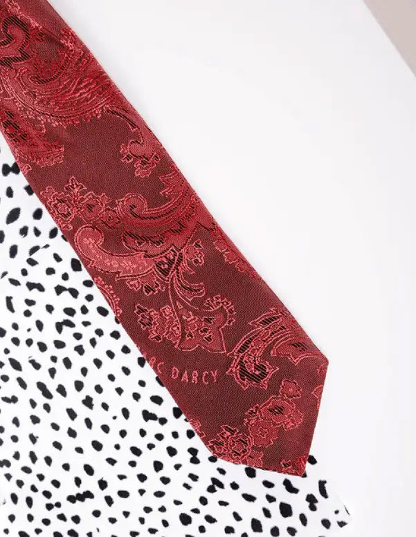 Børnestrop Wine Red Paisley - kinder stropdas