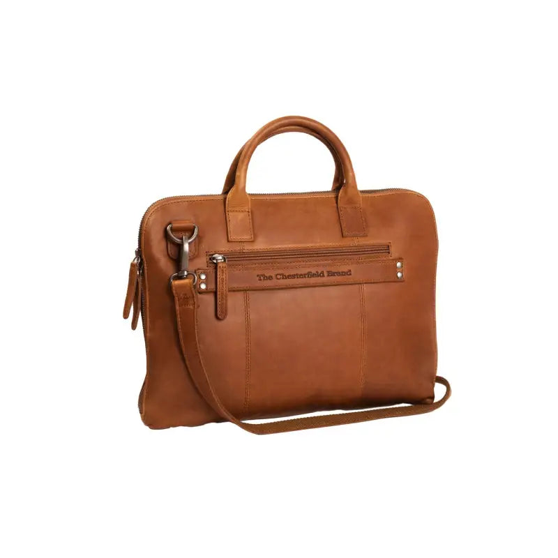 Læder Laptop Taske - The Chesterfield Brand Harvey Cognac