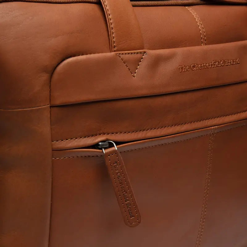 Læder Laptop Taske - The Chesterfield Brand Ryan Cognac