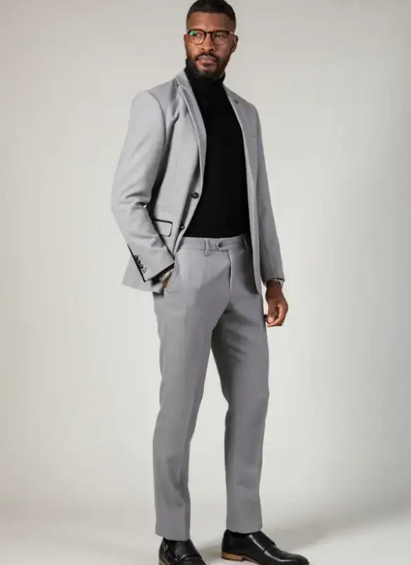 2 - delt Gråt jakkesæt - Marc Darcy Edwin Silver suit 2pc