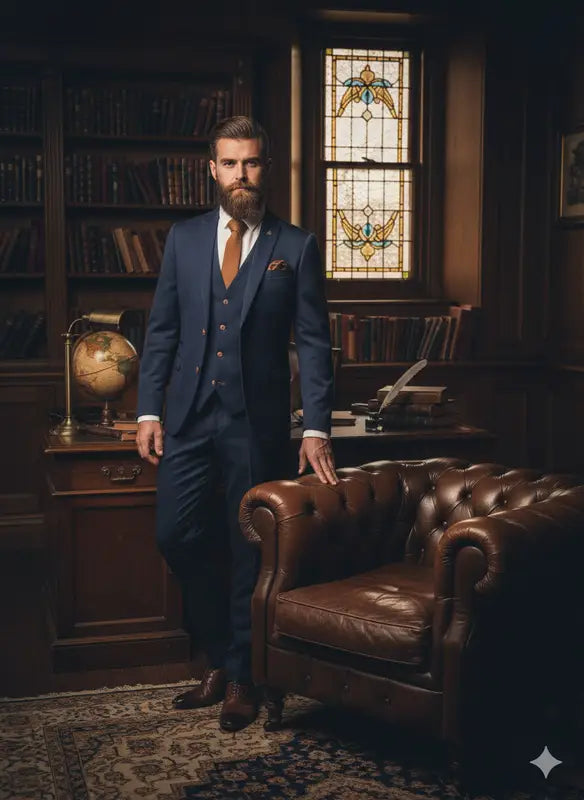 Marineblåt Jakkesæt - Max Royal Blue 3-Delt Jakkesæt