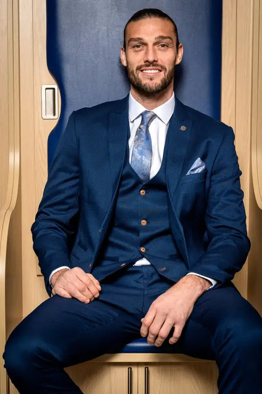 Marineblåt Jakkesæt - Max Royal Blue 3-Delt Jakkesæt