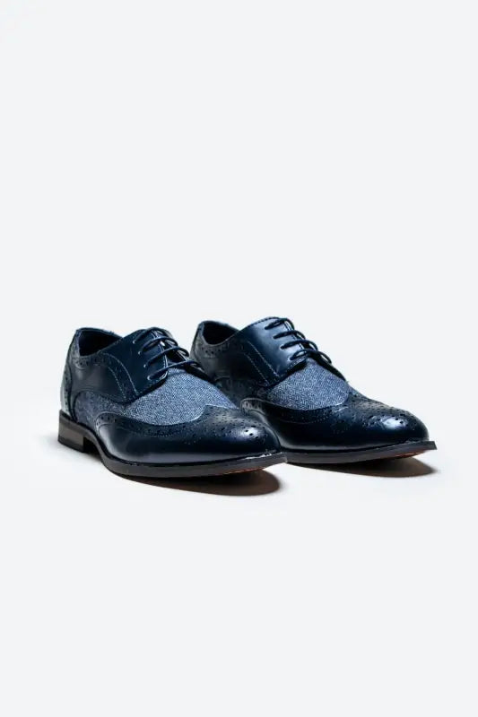 Cavani Oliver Tweed Sko - Navy - schoenen