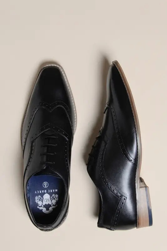 Sorte lædersko Marc Darcy Dawson - Wingtip brogue - schoenen