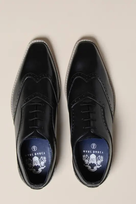 Sorte lædersko Marc Darcy Dawson - Wingtip brogue - schoenen