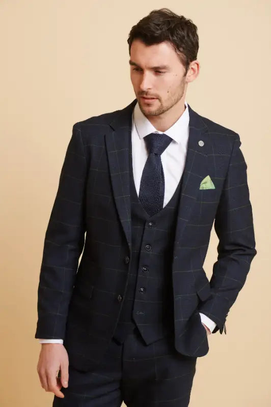 Tredelt Navy Gentlemans suit - Edison Greenline - driedelig