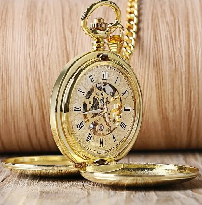 Glad goldene Peaky Taschenuhr